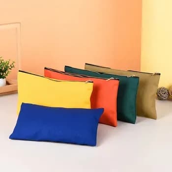 Custom Zippered Canvas Makeup Pouch 20240107c1
