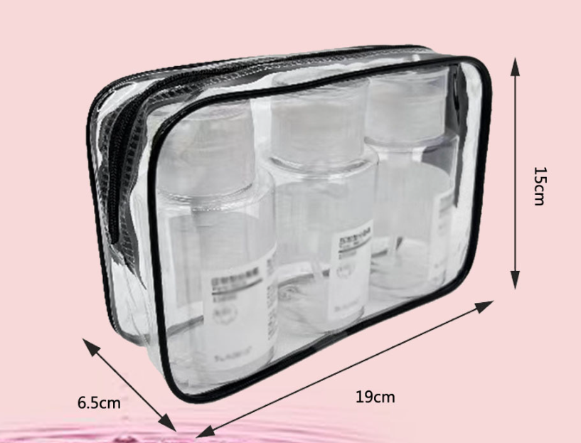 Clear toiletry bag