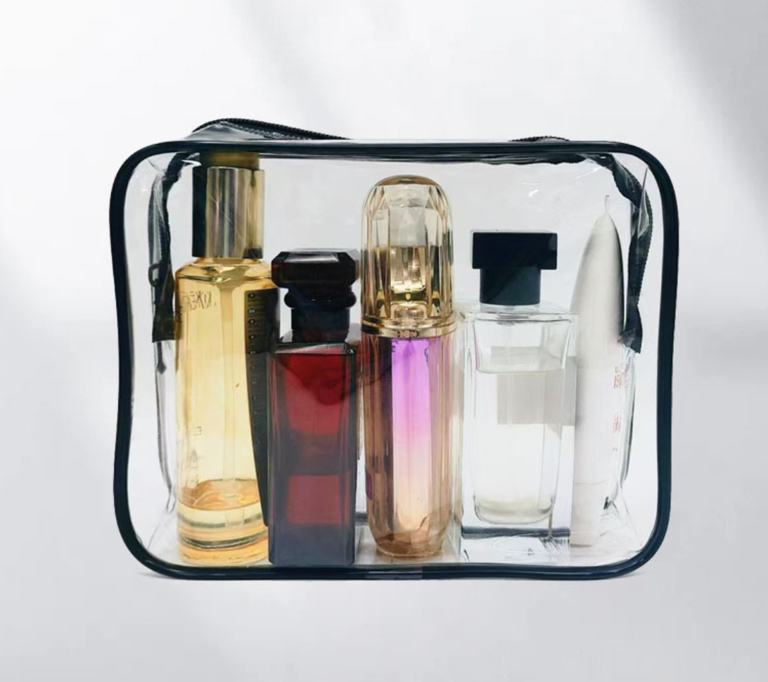 Clear toiletry bag