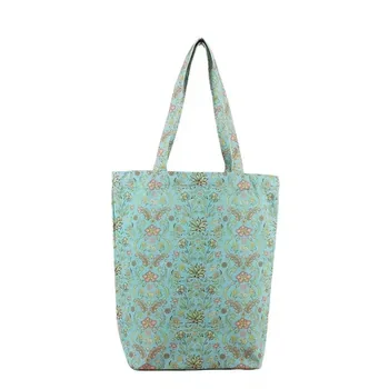 Custom Floral-Print Canvas Shopping Tote