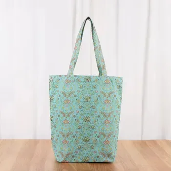 Custom Floral-Print Canvas Shopping Tote