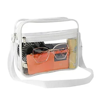 Custom Clear Zippered PVC Makeup Pouch ZG241231