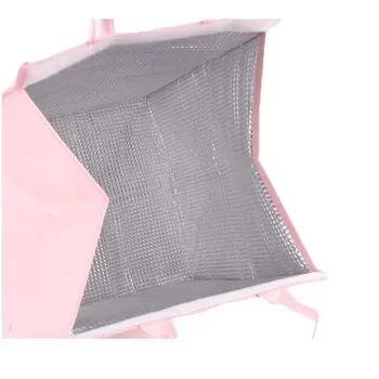 Custom Pink 600D Insulated Lunch Bag