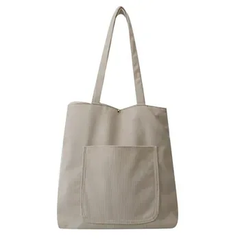 Large Corduroy Shoulder Tote