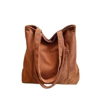 Large Corduroy Shoulder Tote