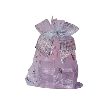 Custom Clear Christmas-Print Silk Gift Bag