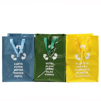 Four-Piece PP Woven Recycling Sorting Bag Set