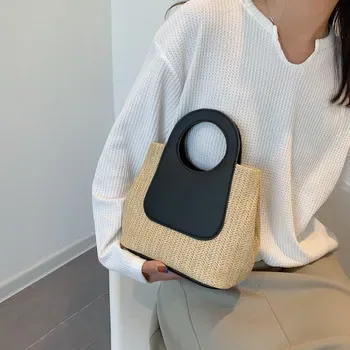 Custom Straw Shopping Tote ZG20250116A4