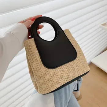 Custom Straw Shopping Tote ZG20250116A4