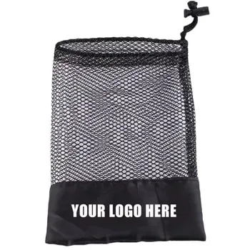 Polyester Mesh Golf Towel Drawstring Pouch