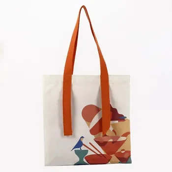 Custom Zippered Cotton Canvas Shopping Tote