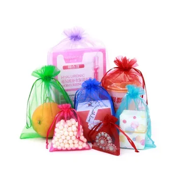 Small Organza Wedding Candy Drawstring Bag