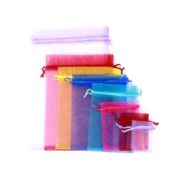 Small Organza Wedding Candy Drawstring Bag