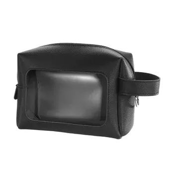 PU and Clear PVC Travel Toiletry Organizer