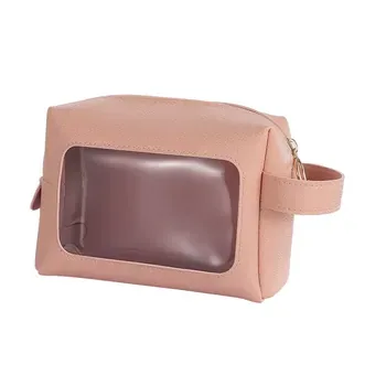 PU and Clear PVC Travel Toiletry Organizer