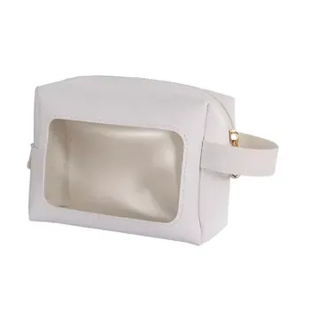 PU and Clear PVC Travel Toiletry Organizer