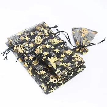 Custom Black Polyester Drawstring Bag