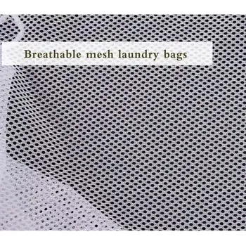 Custom Mesh Drawstring Polyester Laundry Bag