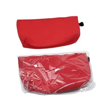 Solid-Color Neoprene Cosmetic Zipper Pouch