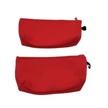 Solid-Color Neoprene Cosmetic Zipper Pouch