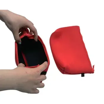 Solid-Color Neoprene Cosmetic Zipper Pouch