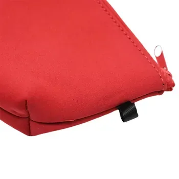 Solid-Color Neoprene Cosmetic Zipper Pouch