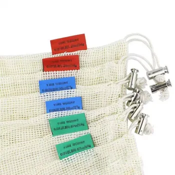Cotton Net Produce Drawstring Bag