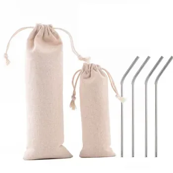 Cotton Linen Tableware Drawstring Storage Bag