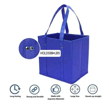 Non-Woven Tote with Reinforced Folding Base