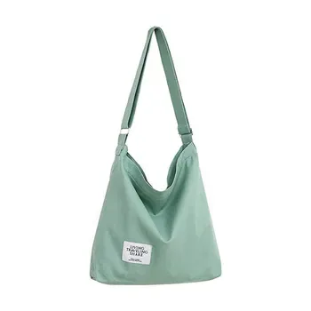 Custom Zippered Green 10oz Canvas Shopping Tote