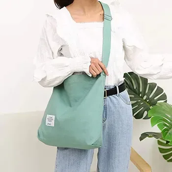 Custom Zippered Green 10oz Canvas Shopping Tote