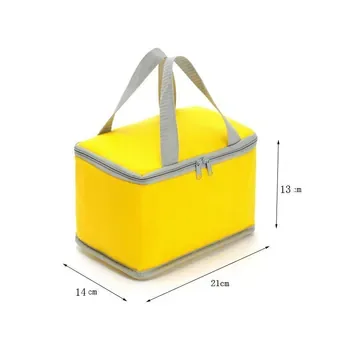 Custom Insulated Yellow Non-Woven Food Delivery Cooler Bag