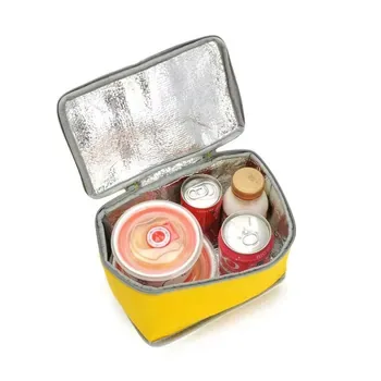 Custom Insulated Yellow Non-Woven Food Delivery Cooler Bag