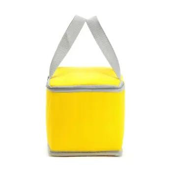 Custom Insulated Yellow Non-Woven Food Delivery Cooler Bag