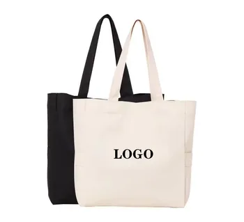 Heavy-Duty Canvas Grocery Tote with Inner Pocket
