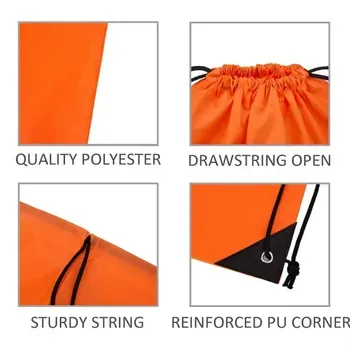 Custom Waterproof Foldable Polyester Drawstring Bag