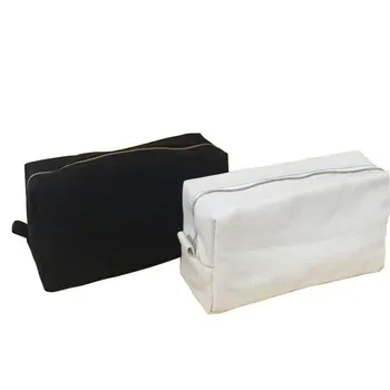 Canvas Travel Makeup Organizer with Zipper