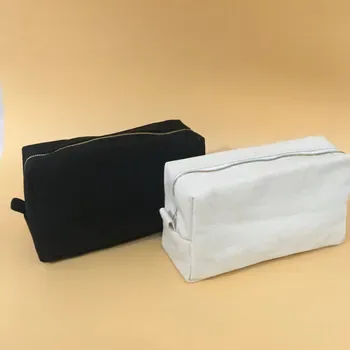Canvas Travel Makeup Organizer with Zipper