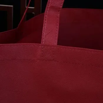 Custom Red Non-Woven Shopping Bag