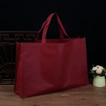 Custom Red Non-Woven Shopping Bag