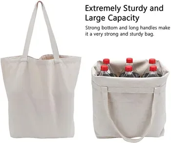 Custom Zippered Cotton Canvas Shopping Tote ZG20240123M1