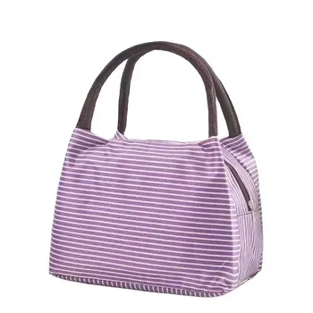 Striped Oxford Foil-Lined Lunch Cooler