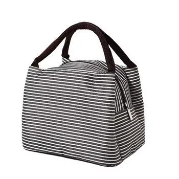Striped Oxford Foil-Lined Lunch Cooler