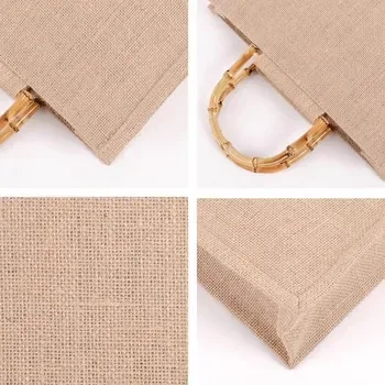 Custom Laminated Jute Shopping Tote