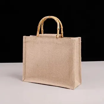 Custom Laminated Jute Shopping Tote