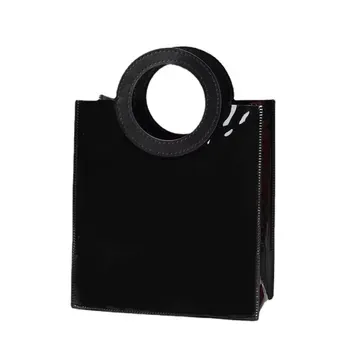 Custom Waterproof Clear Floral-Print PVC Shopping Tote