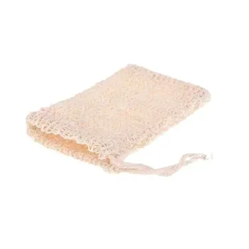 Custom Mesh White Jute Drawstring Bag