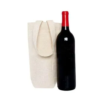Custom Cotton Canvas Wine Bottle Bag