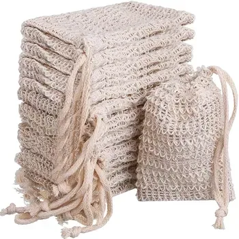 Custom Mesh Drawstring Natural Cotton Produce Bag