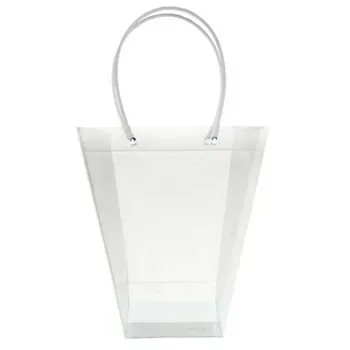 Custom Clear Floral-Print PVC Gift Bag